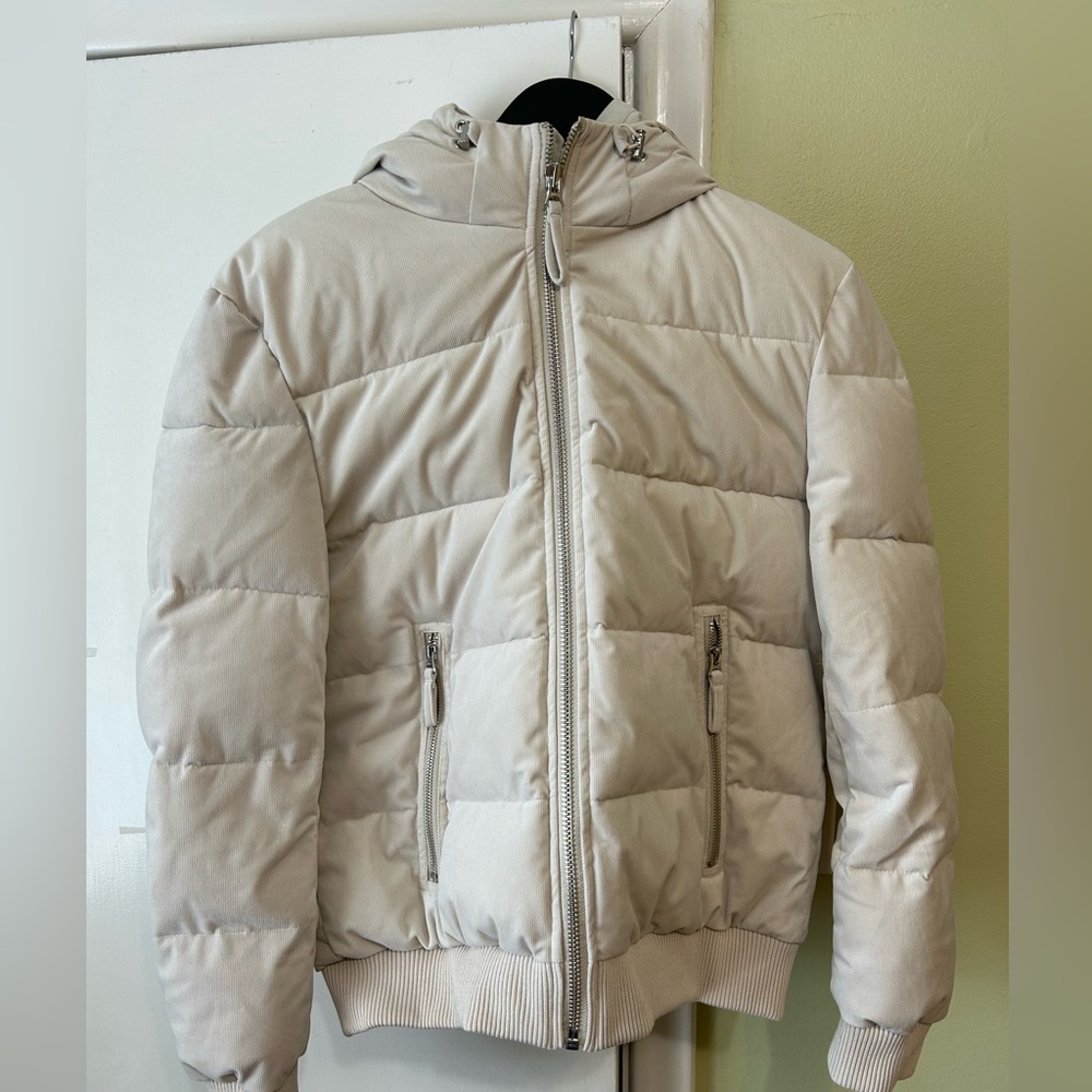 NWT REISS ASA Oatmeal Corduroy Puffer